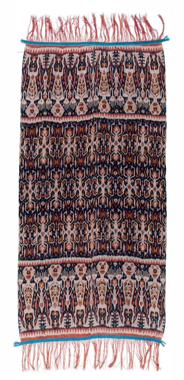Man's Ceremonial Ikat Mantle (Hinggi)