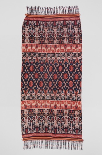 Man's Ceremonial Ikat Mantle (Hinggi Kombu)